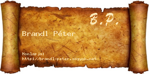 Brandl Péter névjegykártya